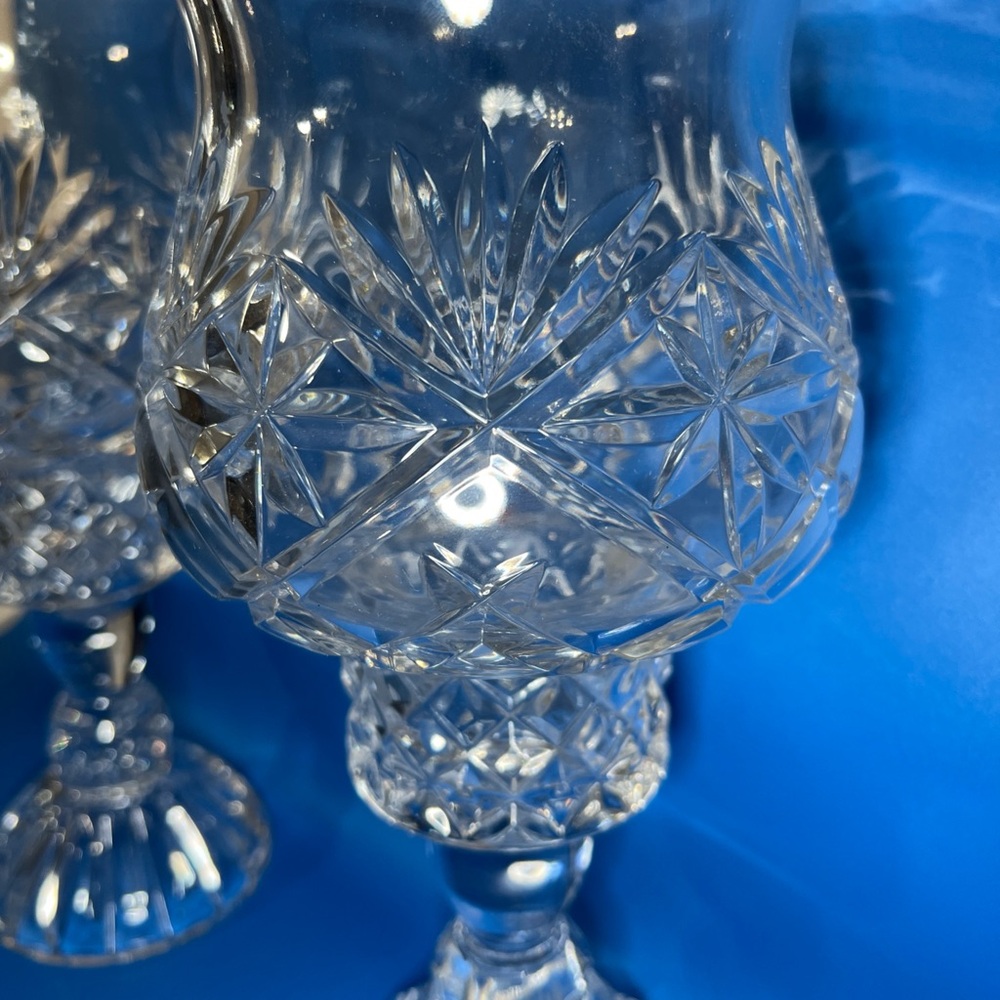 Elegant Crystal hurricane Candle Holders vintage - Picture 8 of 16